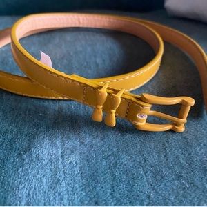 Yellow Bow Skinny Belt